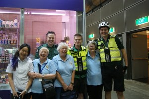 Volunteers from the CWA with members of St John's Ambulance