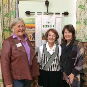 With Cath Marriott and Norma, president of the Benalla CWA